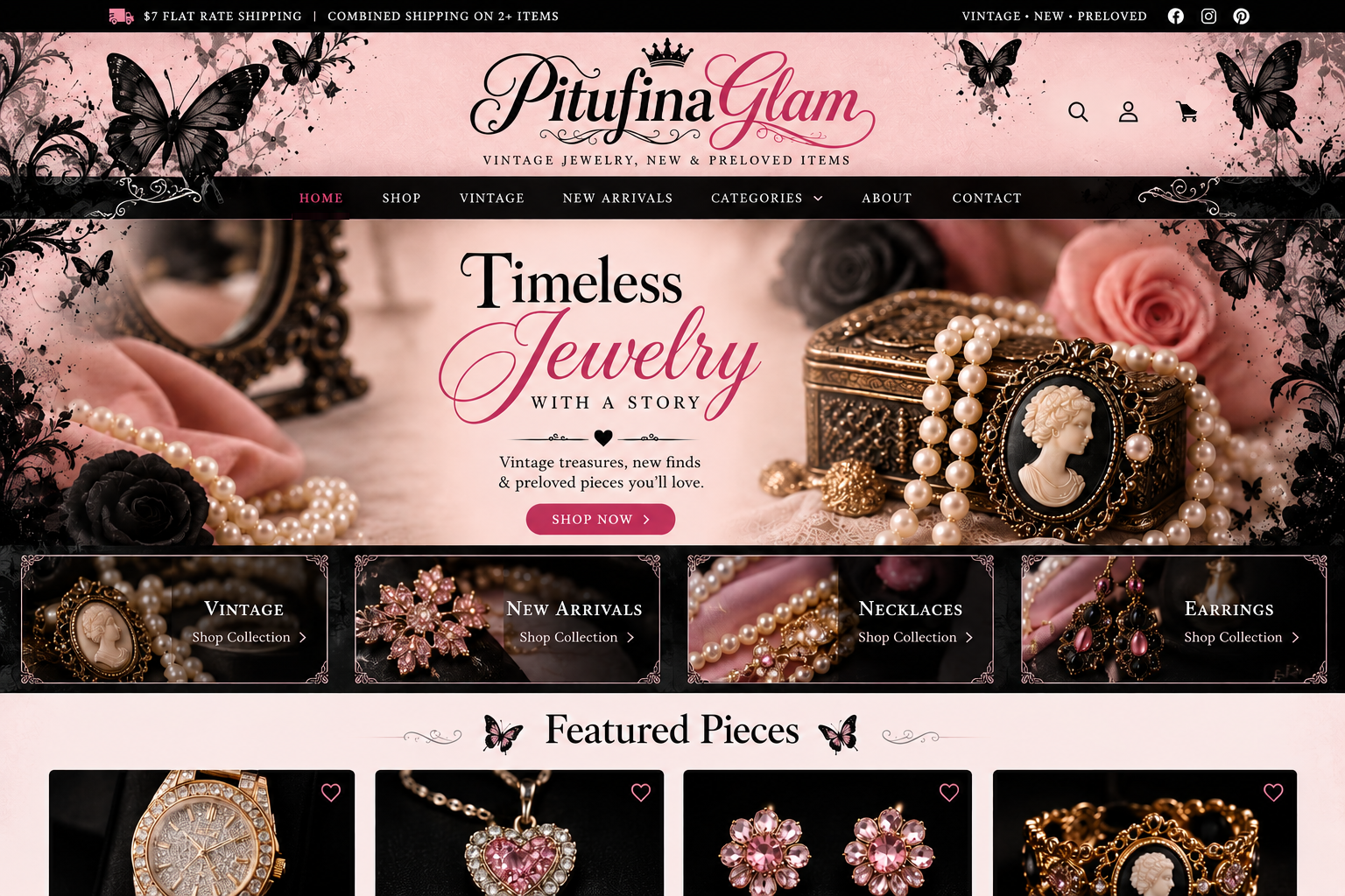 PitufinaGlam vintage jewelry storefront